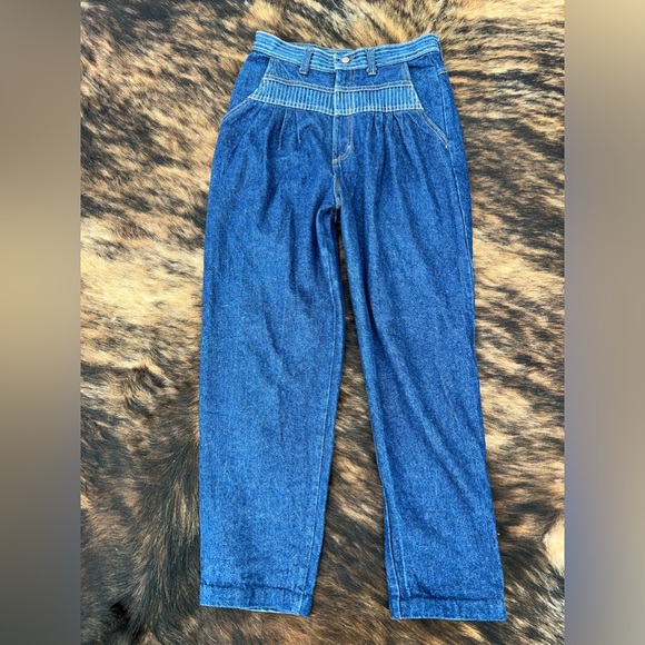 Vintage 80s-90s Congo Trader Bareback Jeans / Size 12 - Picture 2 of 5